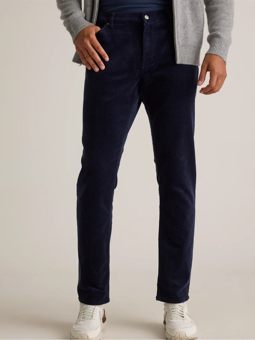 Quince Men Organic Cotton Stretch Corduroy 5-Pocket Pants Deep Navy